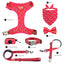 Royal Pets 7 Pcs Set Pet Accessories Pet Harness, Leashes, Collars, Seat Belt, Bow Tie, Bandana & Poop Bag Holder