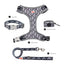 Royal Pets Pet Harness 4 Pcs Set with Leashes, Collars & Poop Bag Holder
