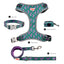 Royal Pets Pet Harness 4 Pcs Set with Leashes, Collars & Poop Bag Holder