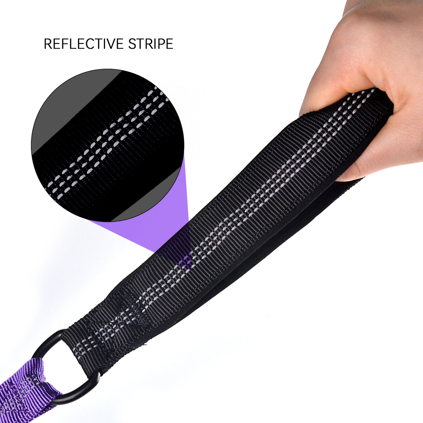 Royal Pets Stretchy Nylon Bungee Reflective Rope Leashes - Extra Strength