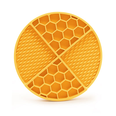 Royal Pets 2-in-1 Silicon Pet Lick Mat with Suction Yellow - Food Grade Safety