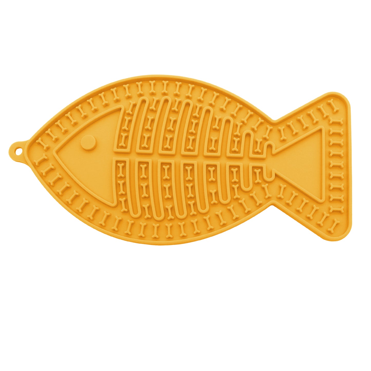 Royal Pets USA Pack Fish Shape Yellow Lick Mat for Dog & Cat Slow Feeder ; Perfect for Food, Treats, Yogurt, or Peanut Butter, Alternative to a Slow Feed Dog Normal Mat.
