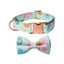 Royal Pets Dog Printed Collar Metal Buckle With Stylish Bow Tie Fashionable - Heavy Duty