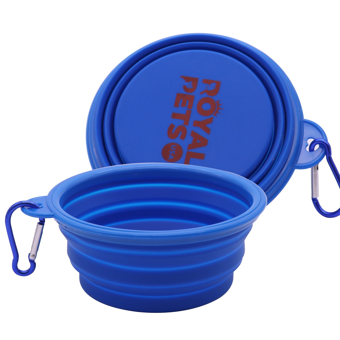 Royal Pets USA Collapsible Dog Travel Bowls, Portable Water Bowl for Dogs or Cats Pet Foldable Feeding Water or Treat for Traveling, Walking & Camping with Carabiner, BPA Free 1000ml
