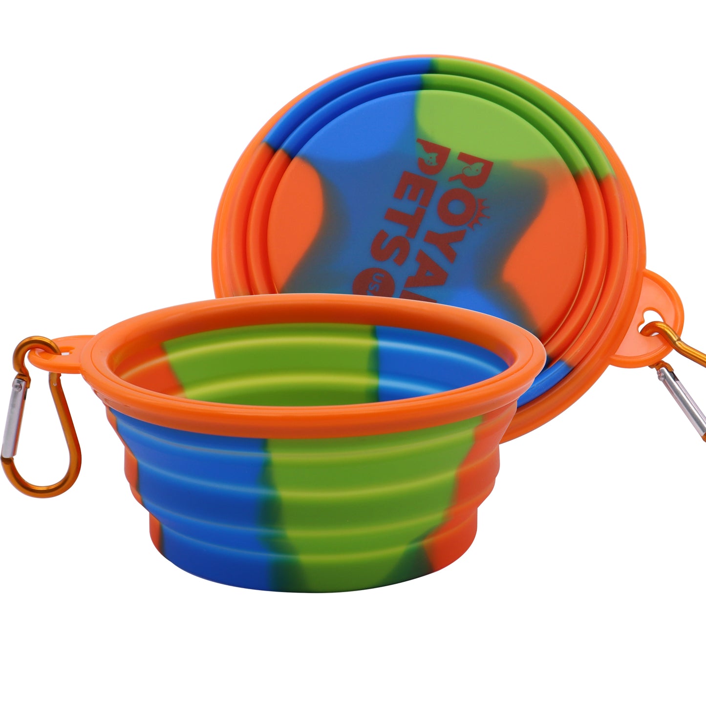 Royal Pets USA Collapsible Dog Travel Bowls, Portable Water Bowl for Dogs or Cats Pet Foldable Feeding Water or Treat for Traveling, Walking & Camping with Carabiner, BPA Free 1000ml