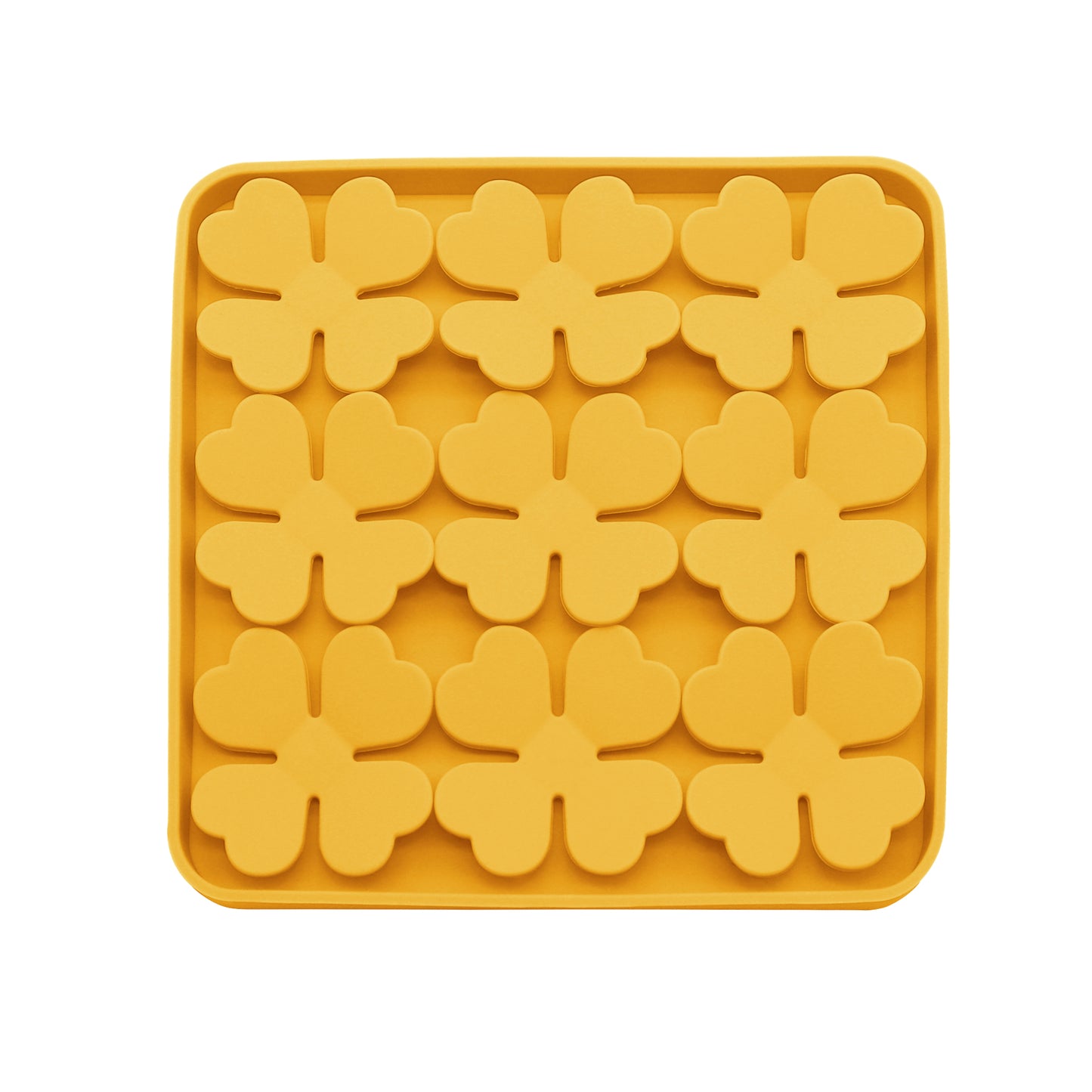 Royal Pets Silicone Pet Square Shaped Slow Feeding Lick Mat Yellow
