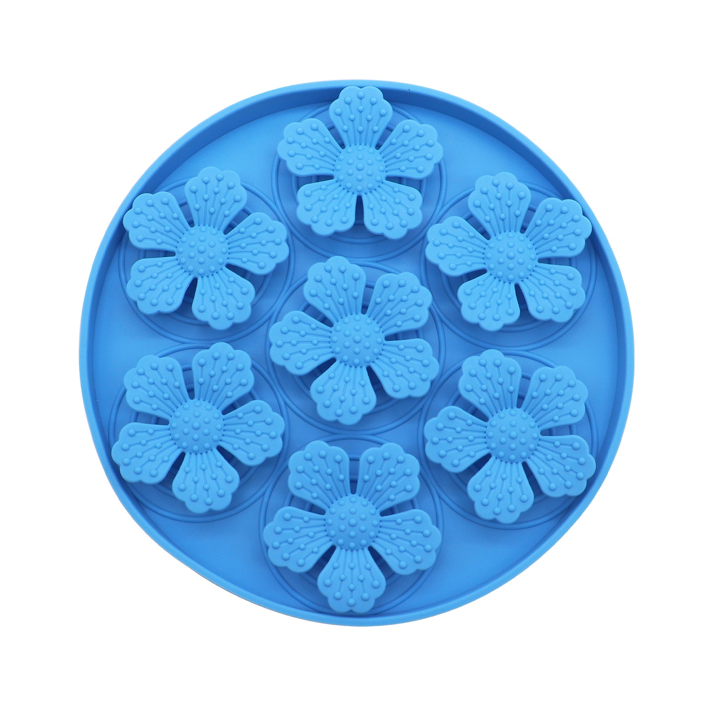 Royal Pets Silicone Pet Slow Feeding Lick Mat Round Blue- Food Grade Safety