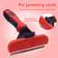 Royal Pets Easy Cleaning Pet Deshedding Rake Red