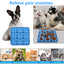 Royal Pets Silicone Pet Square Shaped Slow Feeding Lick Mat, Blue