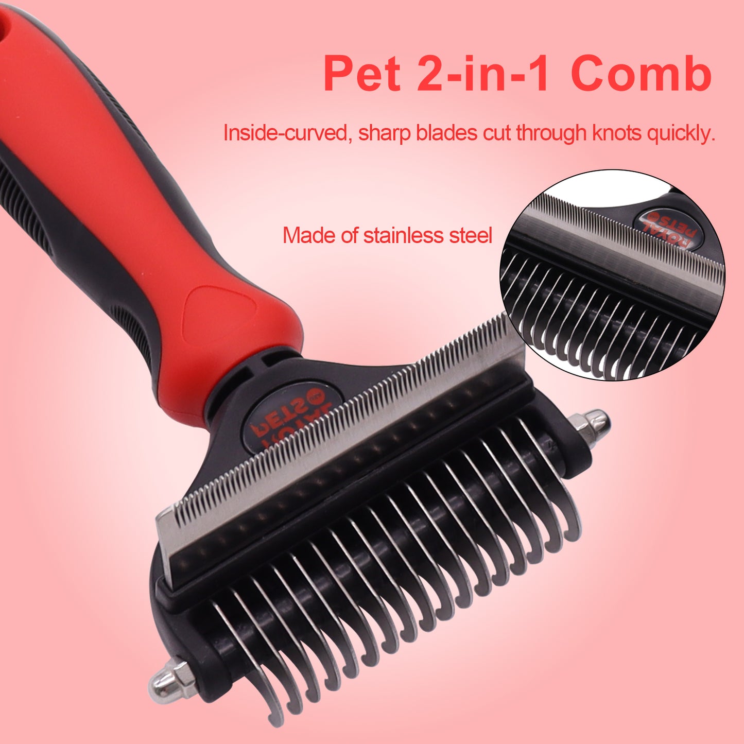 Royal Pets Dual Head Undercoat Brush Rake