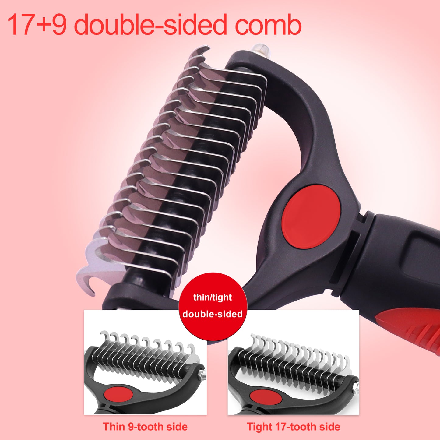Royal Pets USA Dog Grooming Brush for Shedding 2-in1 Deshedding Tool & Undercoat Rake for Long and Short Hair Dogs with Double Coat - Dematting Comb and Pet Hair Deshedder, Life-Time Guarantee (Large)