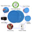 Royal Pets USA Earth Shape Blue Lick Mat for Dog & Cat Slow Feeder ; Perfect for Food, Treats, Yogurt, or Peanut Butter, Alternative to a Slow Feed Dog Normal Mat.