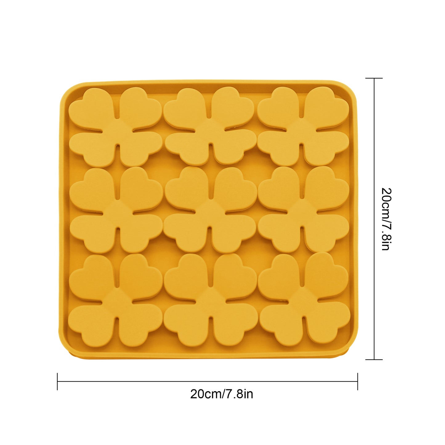 Royal Pets Silicone Pet Square Shaped Slow Feeding Lick Mat Yellow