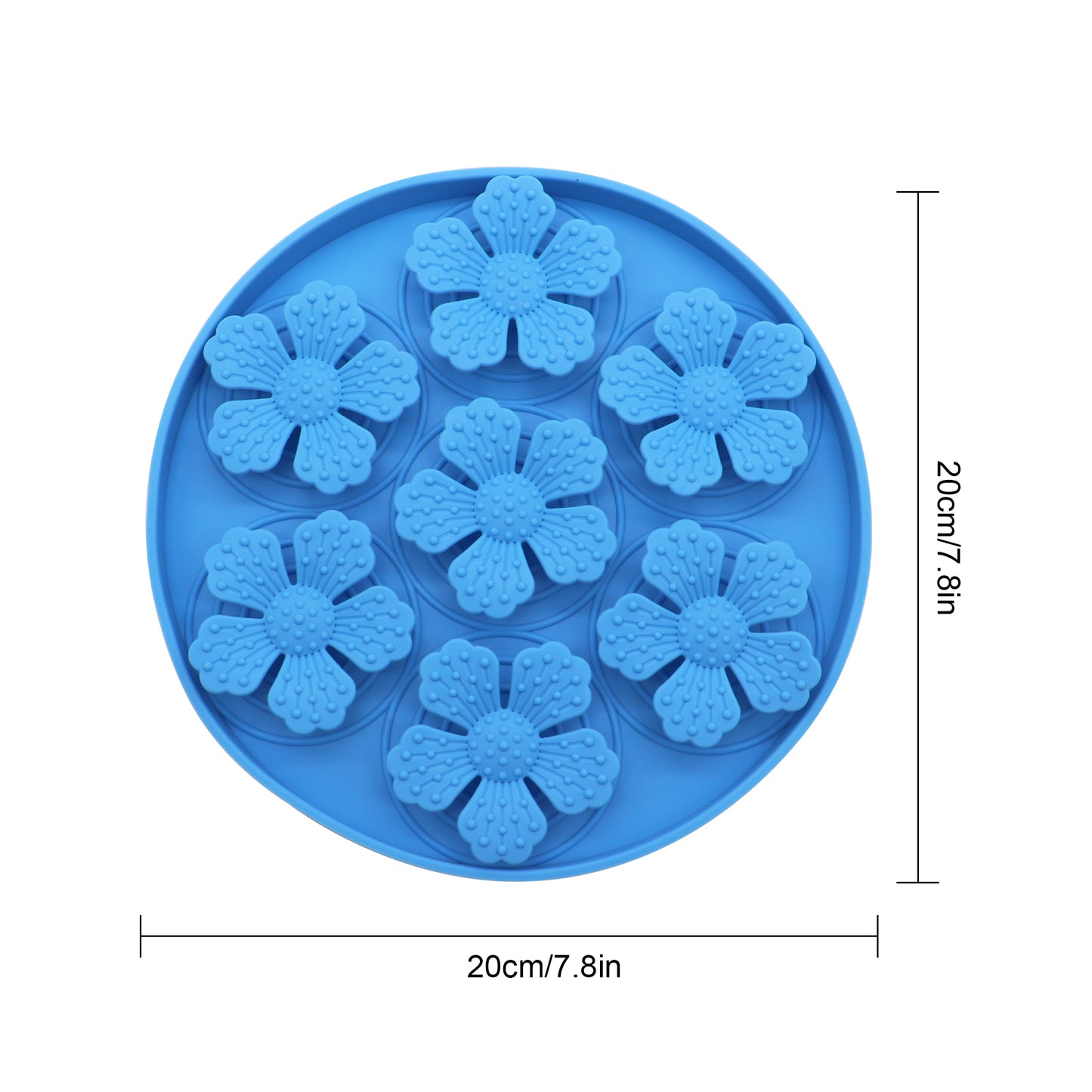 Royal Pets Silicone Pet Slow Feeding Lick Mat Round Blue- Food Grade Safety