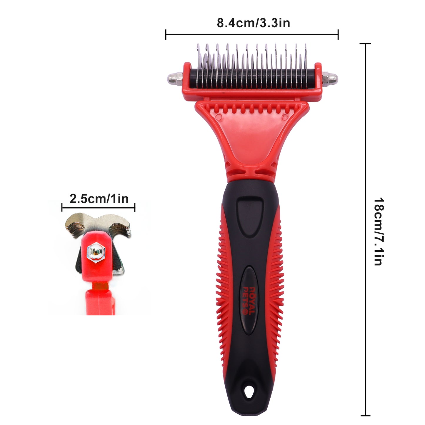 Royal Pets Double Sided Shedding & Dematting Undercoat Rake