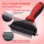 Royal Pets USA Pet Grooming Brush 2-in-1 Dematting & Comb Set Undercoat Rake for Dogs and Cats, New Design, Life-Time Guarantee, Extra Wide Dog & Cats Grooming Brush for Small to Large Breed (Small)