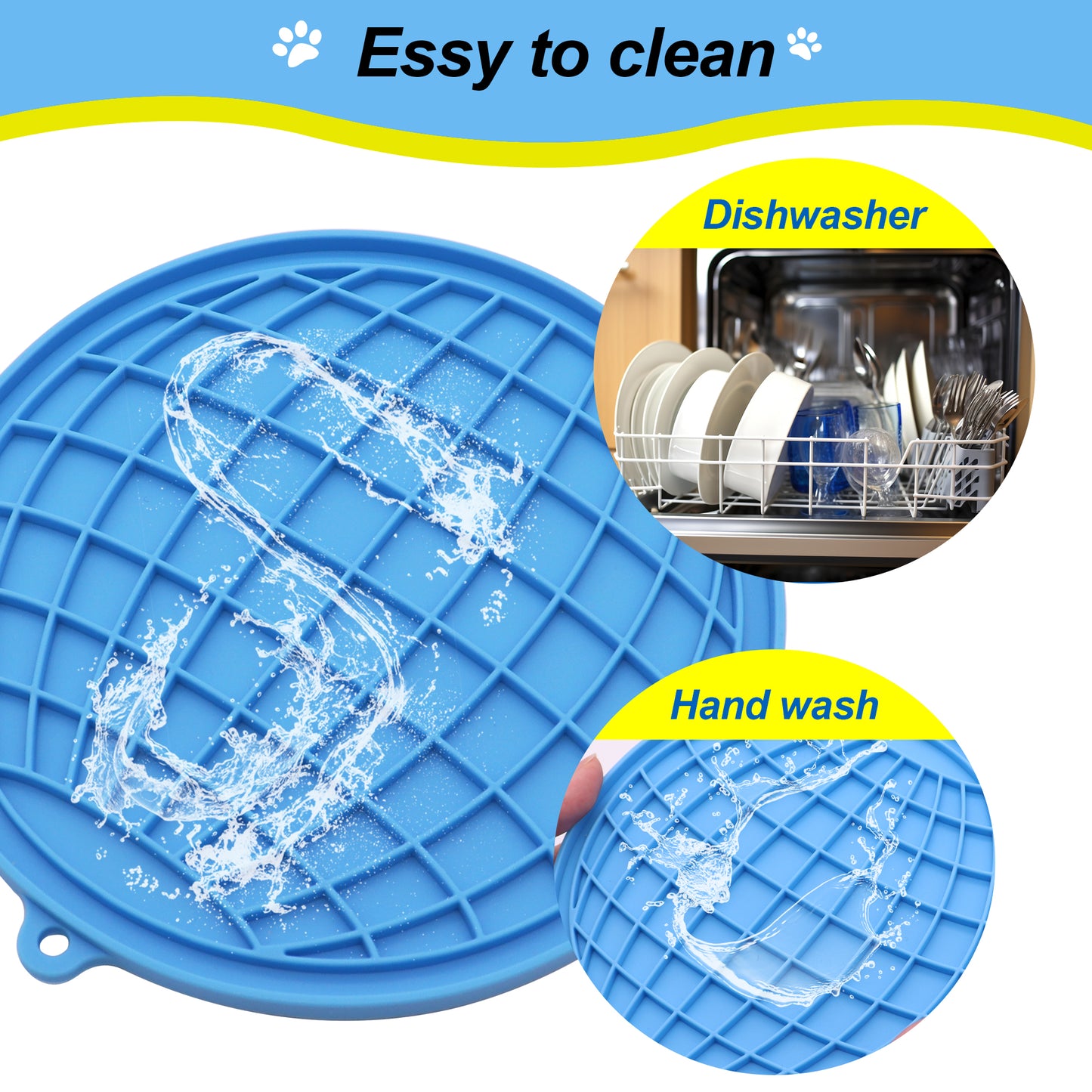 Royal Pets USA Earth Shape Blue Lick Mat for Dog & Cat Slow Feeder ; Perfect for Food, Treats, Yogurt, or Peanut Butter, Alternative to a Slow Feed Dog Normal Mat.