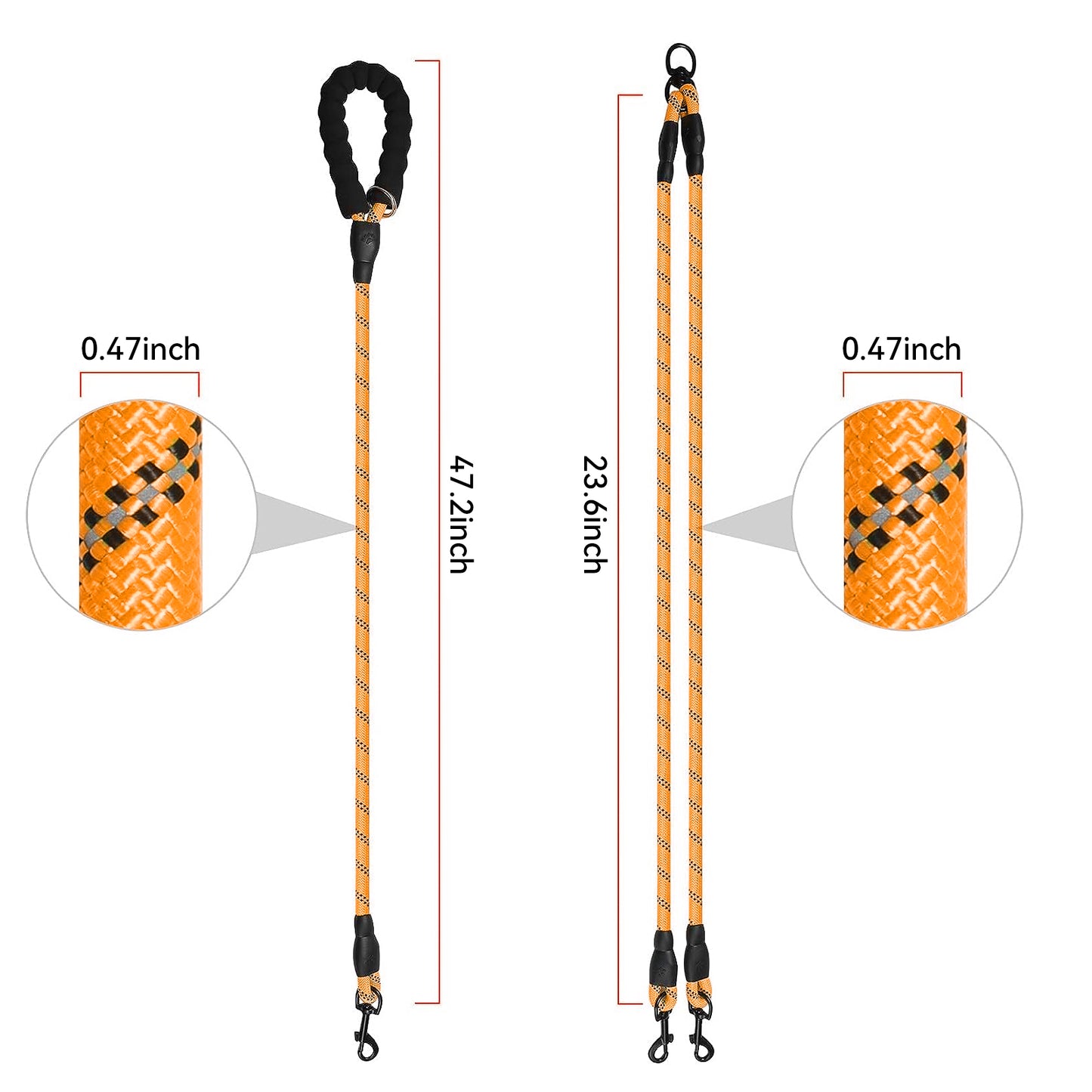 Royal Pets Correas para mascotas de doble cabeza