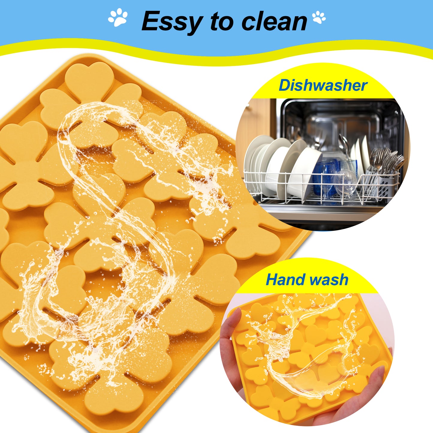 Royal Pets Silicone Pet Square Shaped Slow Feeding Lick Mat Yellow