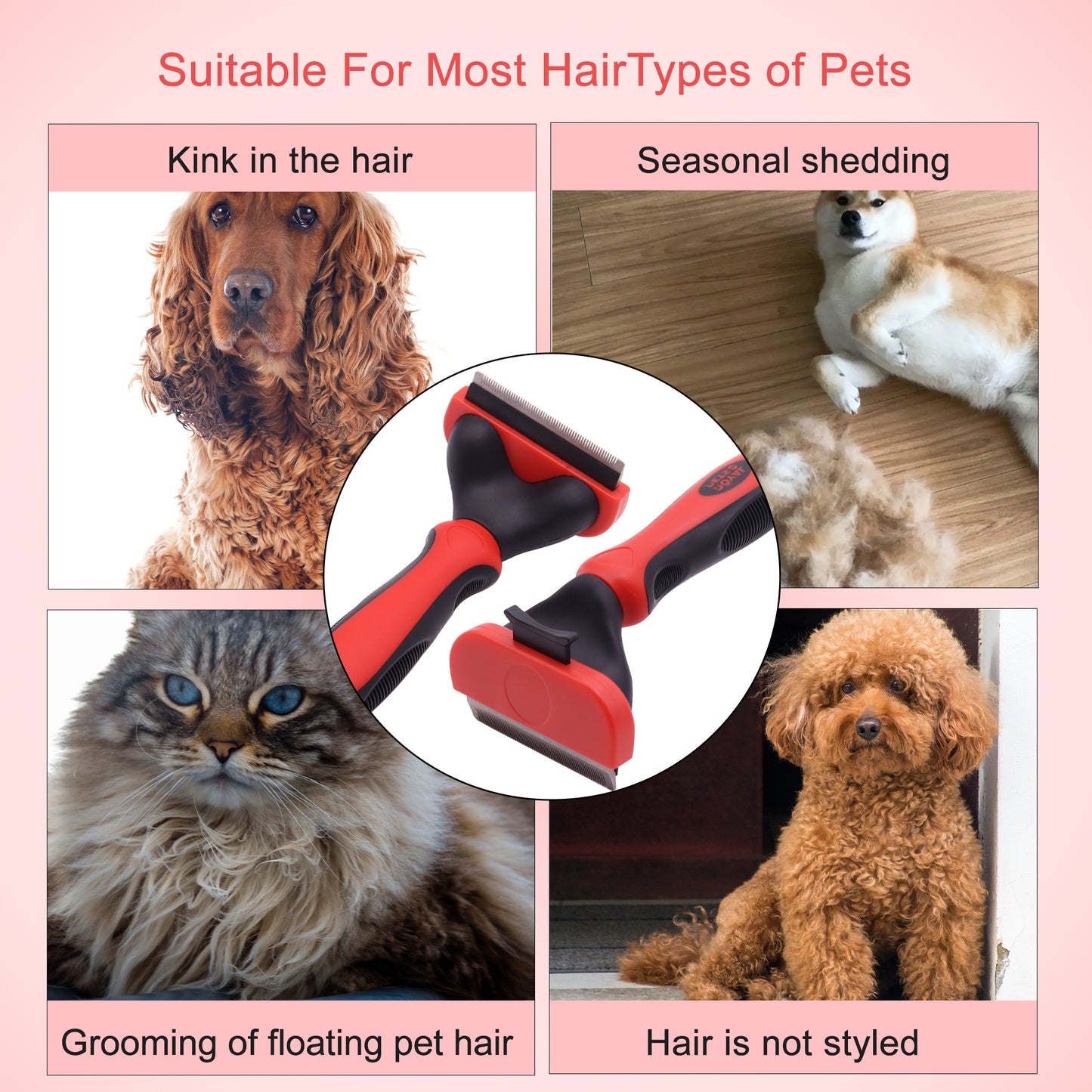 Royal Pets Grooming Deshedding Rake