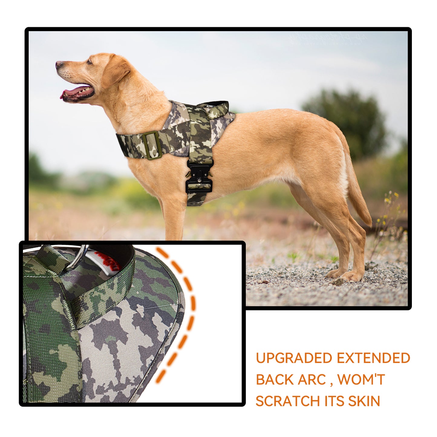 Royal Pets Tactical Pet Harness with Metal Buckles(K13)