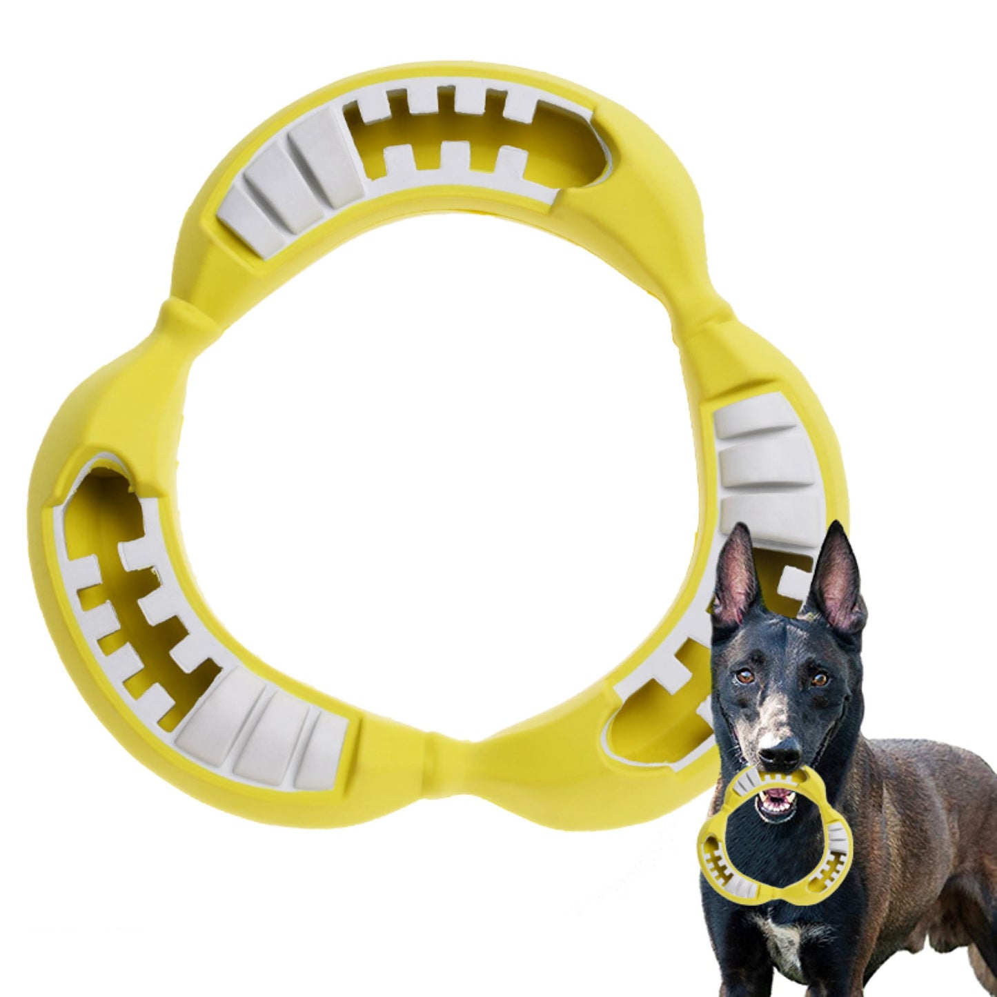 Royal Pets USA Indestructible, Durable & Tough Banana Dog Chew Toy for Aggressive Chewers. Slow Treat Dispensing & Oral Care Interactive Toys for S, M & L Breed - 100% Natural Rubber- 10000 bites tested