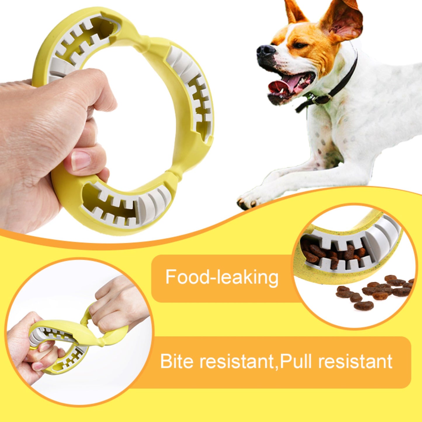 Royal Pets USA Indestructible, Durable & Tough Banana Dog Chew Toy for Aggressive Chewers. Slow Treat Dispensing & Oral Care Interactive Toys for S, M & L Breed - 100% Natural Rubber- 10000 bites tested