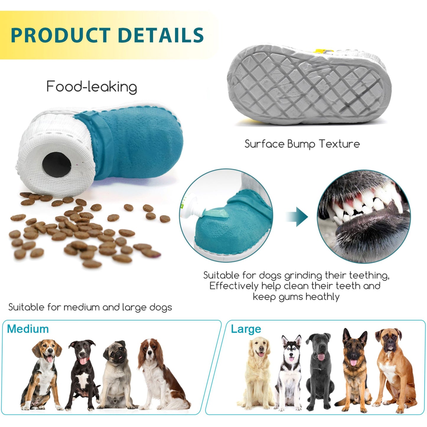 ROYAL PETS USA Indestructible, Durable & Tough Boot Dog Chew Toy for Aggressive Chewers. Slow Treat Dispensing Interactive Toys for S, M & L - 100% NATURAL RUBBER -10000 BITES TESTED - UNIQUE DESIGN FOR ORAL CARE