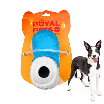 ROYAL PETS USA Indestructible, Durable & Tough Boot Dog Chew Toy for Aggressive Chewers. Slow Treat Dispensing Interactive Toys for S, M & L - 100% NATURAL RUBBER -10000 BITES TESTED - UNIQUE DESIGN FOR ORAL CARE