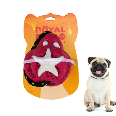 ROYAL PETS USA Indestructible, Durable & Tough Octopus Dog Chew Toy for Aggressive Chewers. Slow Treat Dispensing Interactive Toys for S, M & L Breed -100% NATURAL RUBBER -10000 BITES TESTED - UNIQUE DESIGN FOR ORAL CARE