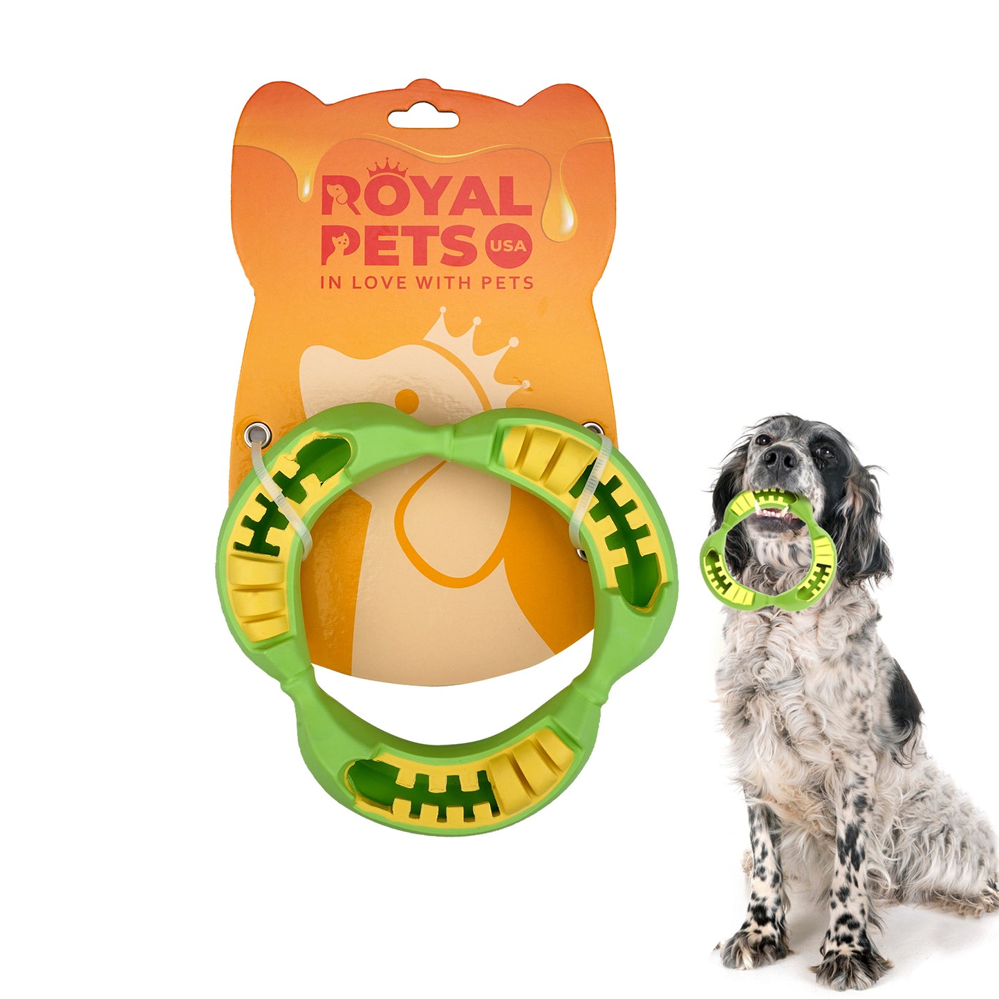 Royal Pets USA Indestructible, Durable & Tough Banana Dog Chew Toy for Aggressive Chewers. Slow Treat Dispensing & Oral Care Interactive Toys for S, M & L Breed - 100% Natural Rubber- 10000 bites tested