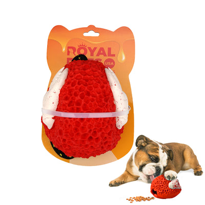 Royal Pets USA Indestructible, Durable & Tough Coral Dog Chew Toy for Aggressive Chewers. Slow Treat Dispensing Interactive Toys for S, M & L Breed -100% NATURAL RUBBER -10000 BITES TESTED - UNIQUE DESIGN FOR ORAL CARE