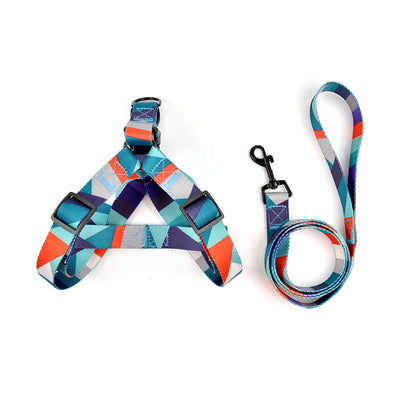 Arnés y correas para mascotas con estampado geométrico de Royal Pets