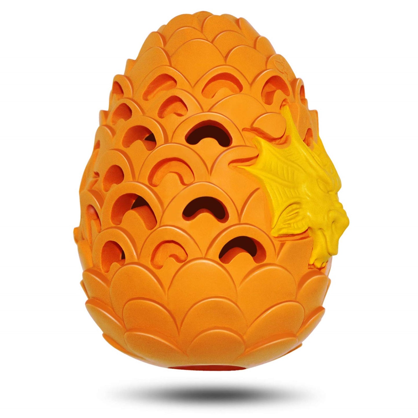 ROYAL PETS USA Indestructible, Durable & Tough Dragon Egg Dog Chew Toy for Aggressive Chewers, Slow Treat Dispensing Interactive Toys for S,M & L Breed - 100% NATURAL RUBBER -10000 BITES TESTED - UNIQUE DESIGN FOR ORAL CARE