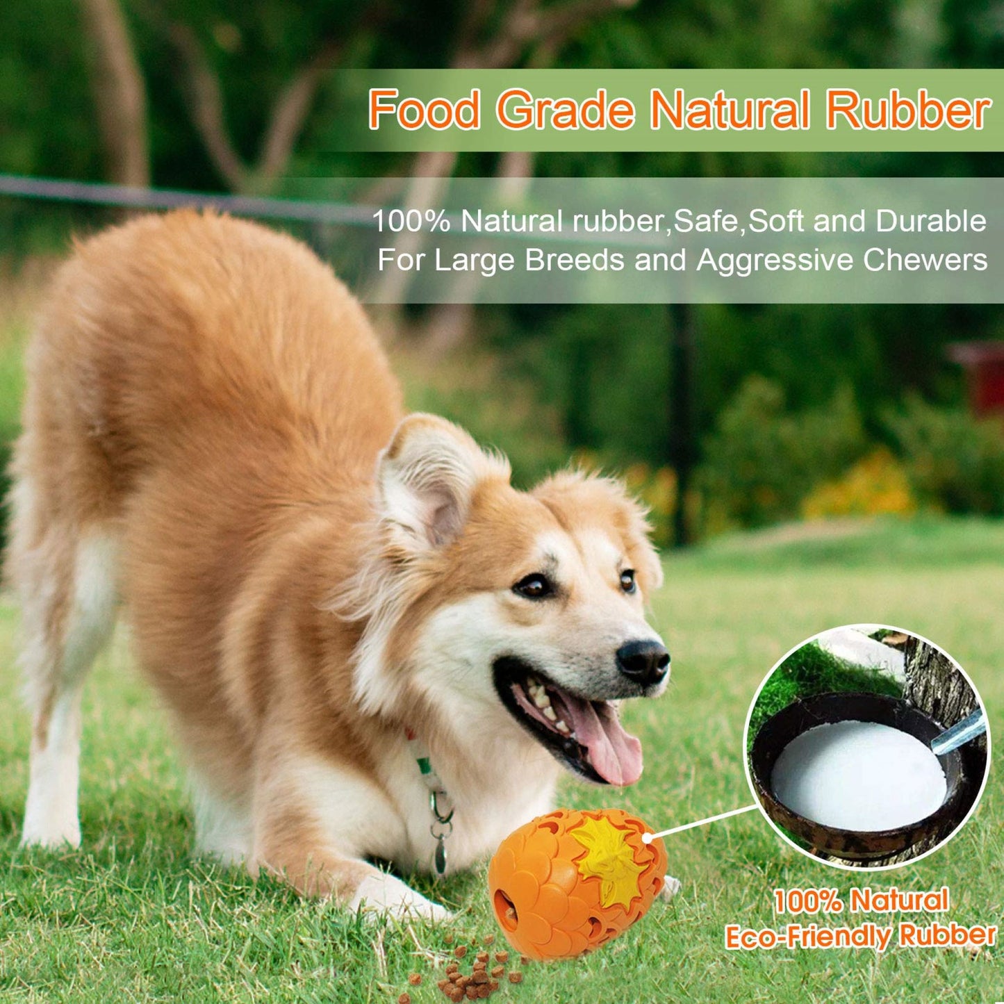 ROYAL PETS USA Indestructible, Durable & Tough Dragon Egg Dog Chew Toy for Aggressive Chewers, Slow Treat Dispensing Interactive Toys for S,M & L Breed - 100% NATURAL RUBBER -10000 BITES TESTED - UNIQUE DESIGN FOR ORAL CARE