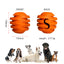 ROYAL PETS USA Indestructible, Durable & Tough Orange Dog Chew Toy for Aggressive Chewers. Slow Treat Dispensing Interactive Toys for S, M & L Breed -100% NATURAL RUBBER -10000 BITES TESTED - UNIQUE DESIGN FOR ORAL CARE