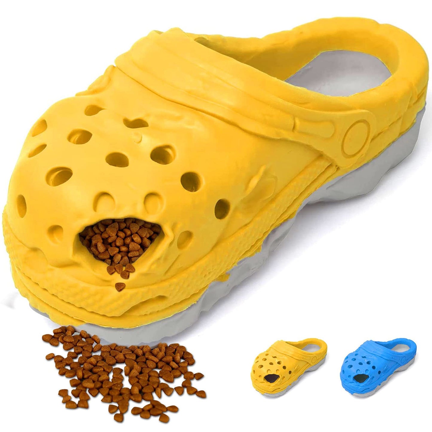 ROYAL PETS USA Indestructible, Durable & Tough Slipper Dog Chew Toy for Aggressive Chewers. Slow Treat Dispensing Interactive Toys for S, M & L Breed -*100% NATURAL RUBBER -10000 BITES TESTED - UNIQUE DESIGN FOR ORAL CARE*