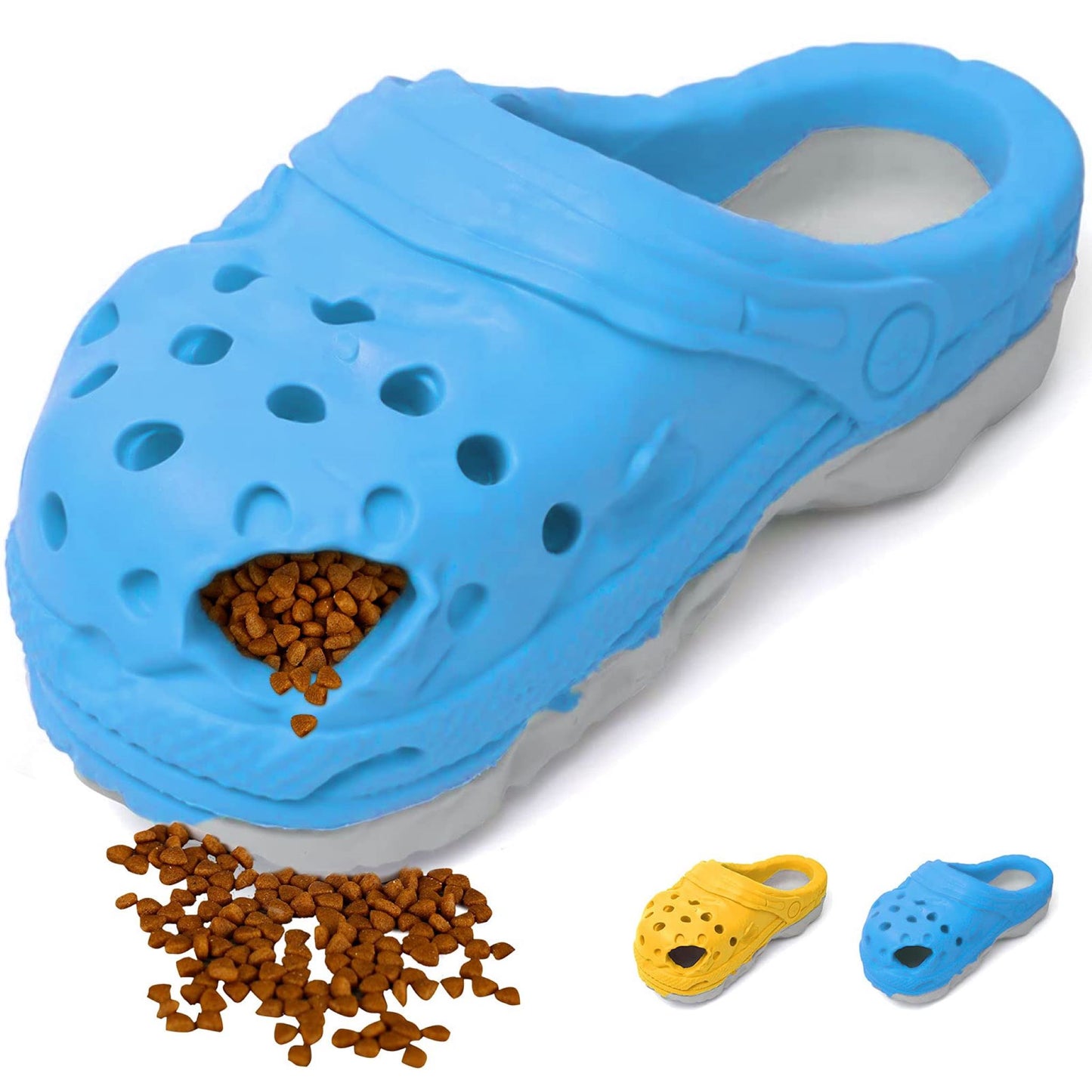 ROYAL PETS USA Indestructible, Durable & Tough Slipper Dog Chew Toy for Aggressive Chewers. Slow Treat Dispensing Interactive Toys for S, M & L Breed -*100% NATURAL RUBBER -10000 BITES TESTED - UNIQUE DESIGN FOR ORAL CARE*