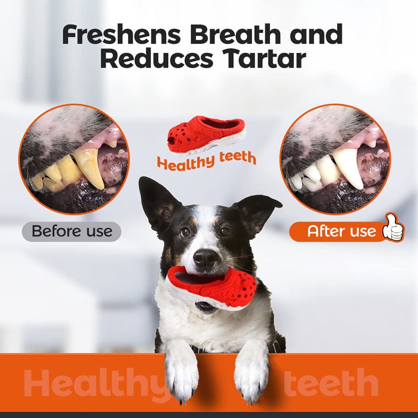 ROYAL PETS USA Indestructible, Durable & Tough Slipper Dog Chew Toy for Aggressive Chewers. Slow Treat Dispensing Interactive Toys for S, M & L Breed -*100% NATURAL RUBBER -10000 BITES TESTED - UNIQUE DESIGN FOR ORAL CARE*