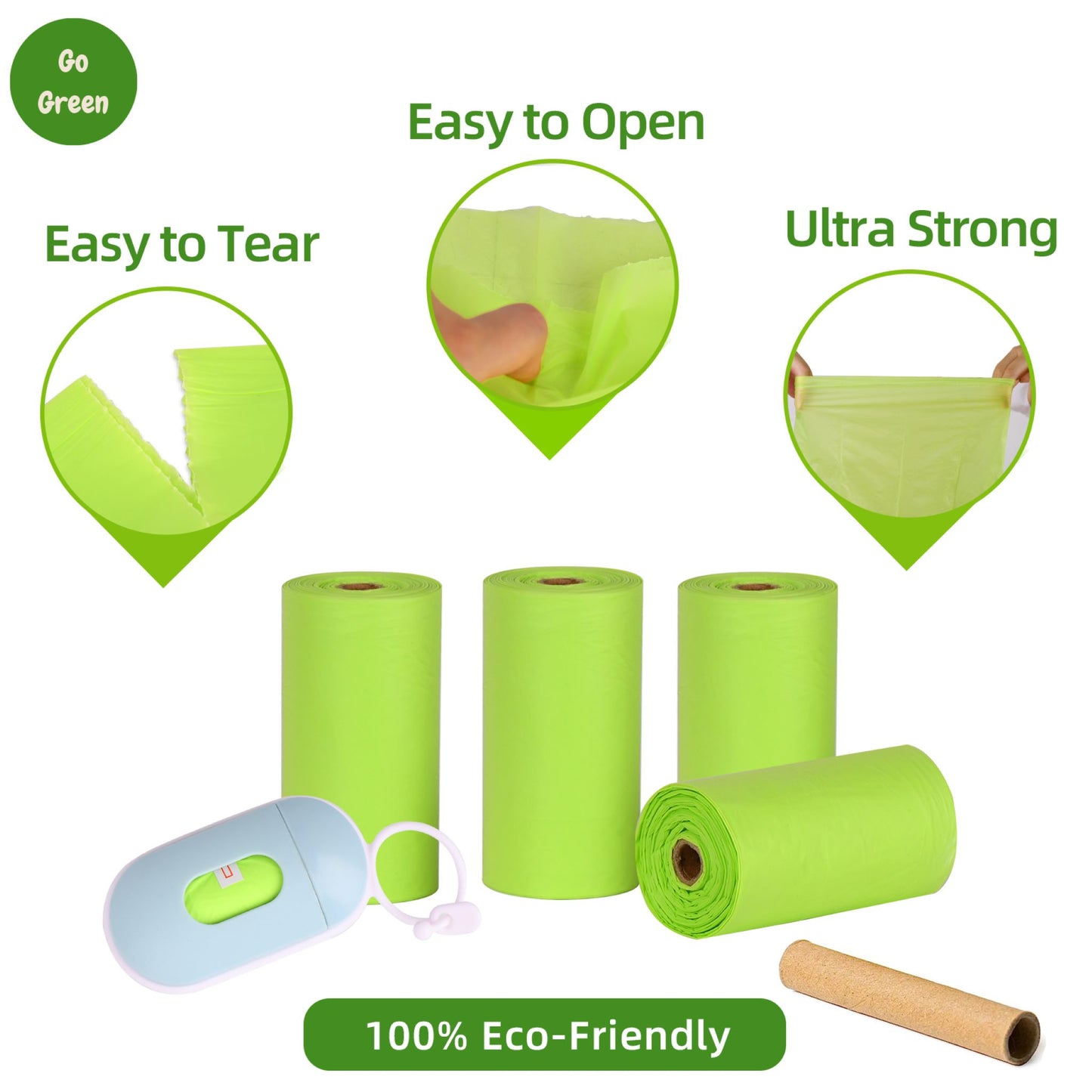 Royal Pets 540 poop bags /36 Rolls with dispenser 100% Biodegradable - SAVE EARTH Dog Poop Disposal Bags 36 Rolls-ASTM D6400 & EN 13432 CERTIFIED