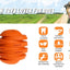 ROYAL PETS USA Indestructible, Durable & Tough Orange Dog Chew Toy for Aggressive Chewers. Slow Treat Dispensing Interactive Toys for S, M & L Breed -100% NATURAL RUBBER -10000 BITES TESTED - UNIQUE DESIGN FOR ORAL CARE