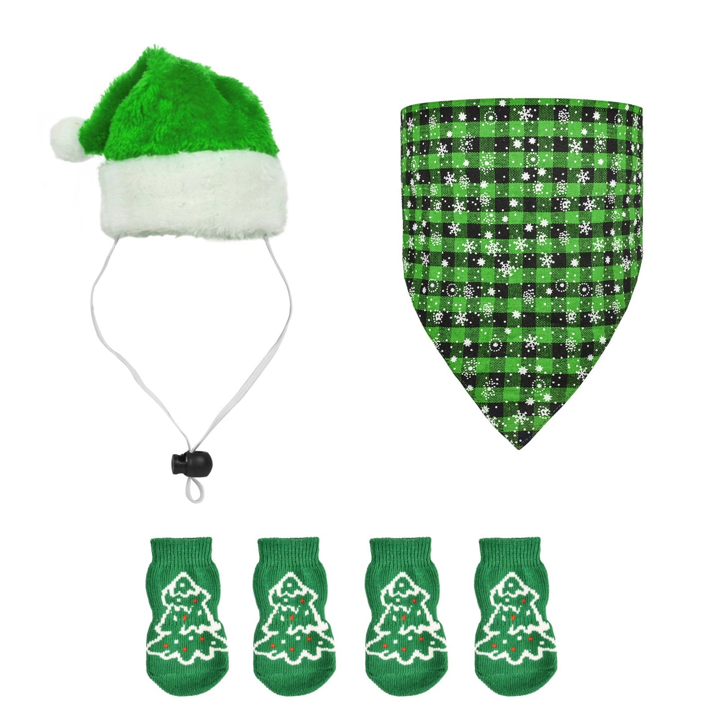 Royal Pets USA Perfect Christmas Costume, Matching Outfit for Dogs and Cats, Including Hats, Bandana, and Sets of Anti-Slip Socks