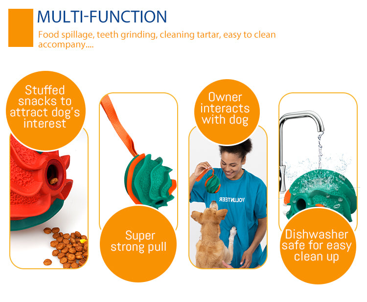 ROYAL PETS USA Indestructible, Durable & Tough Spring Dog Chew Toy for Aggressive Chewers. Slow Treat Dispensing Interactive Toys for S, M & L Breed -100% NATURAL RUBBER -10000 BITES TESTED - UNIQUE DESIGN FOR ORAL CARE